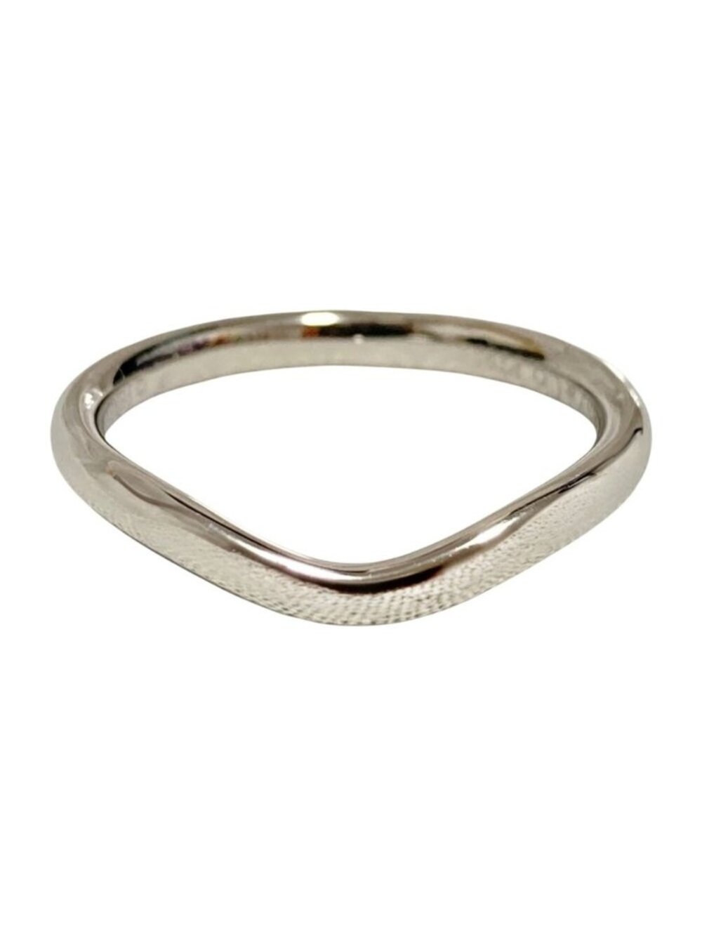 Tiffany & Co Curved Band Ring Silver Colored